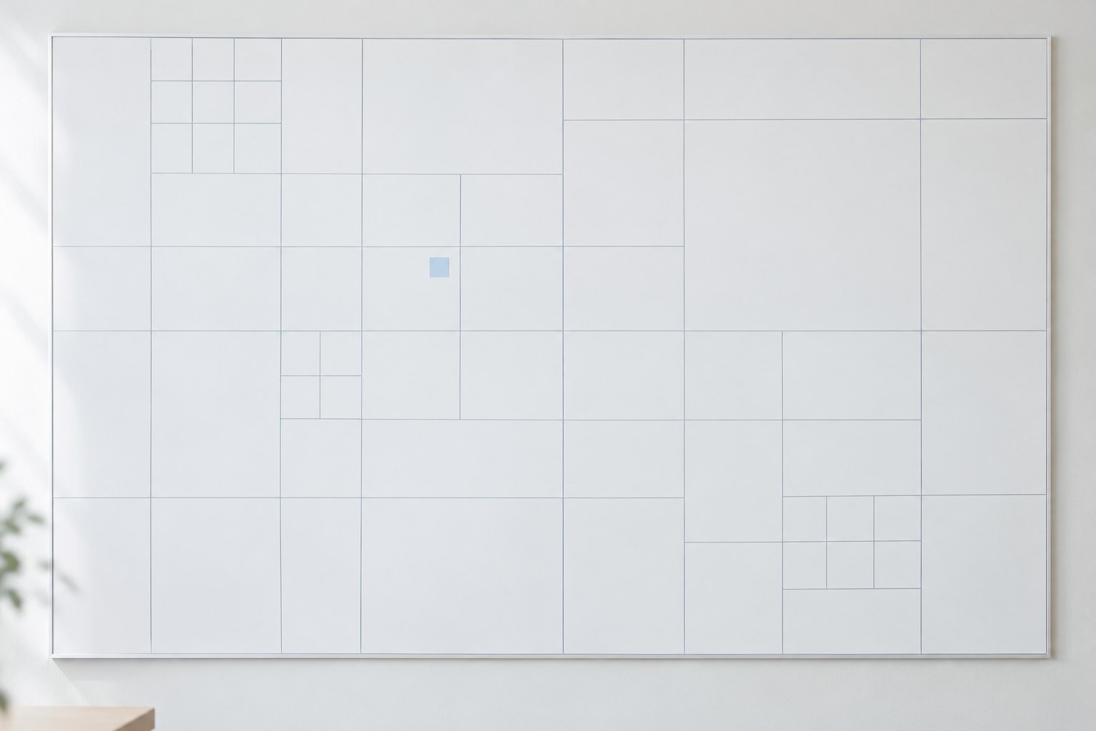 Channel matrix drawn as an empty grid on a white board